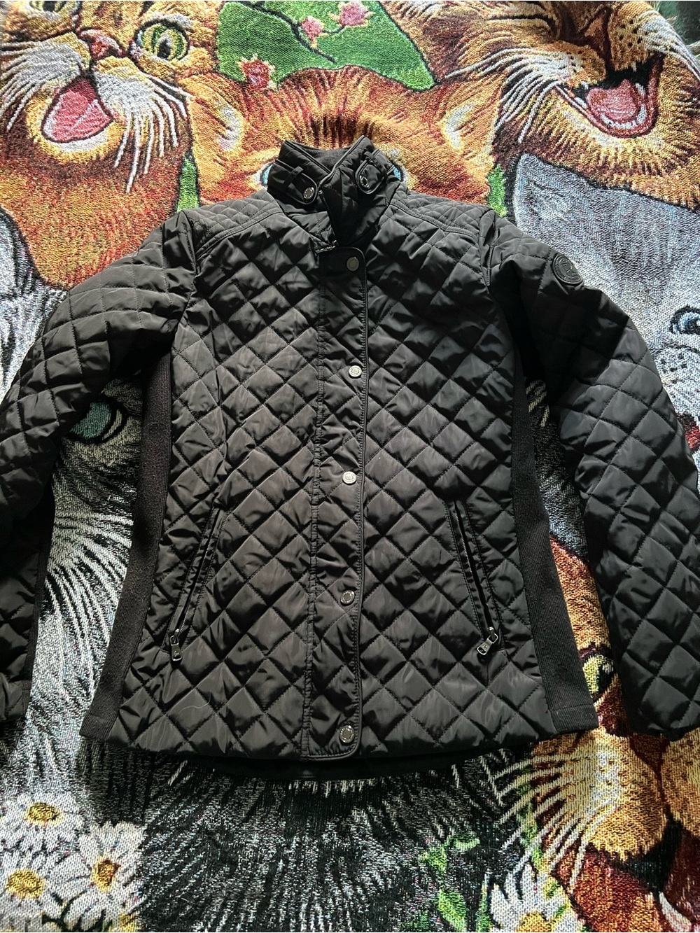 Lauren Ralph Lauren Black Quilted Diamond-Pattern Puffer Jacket